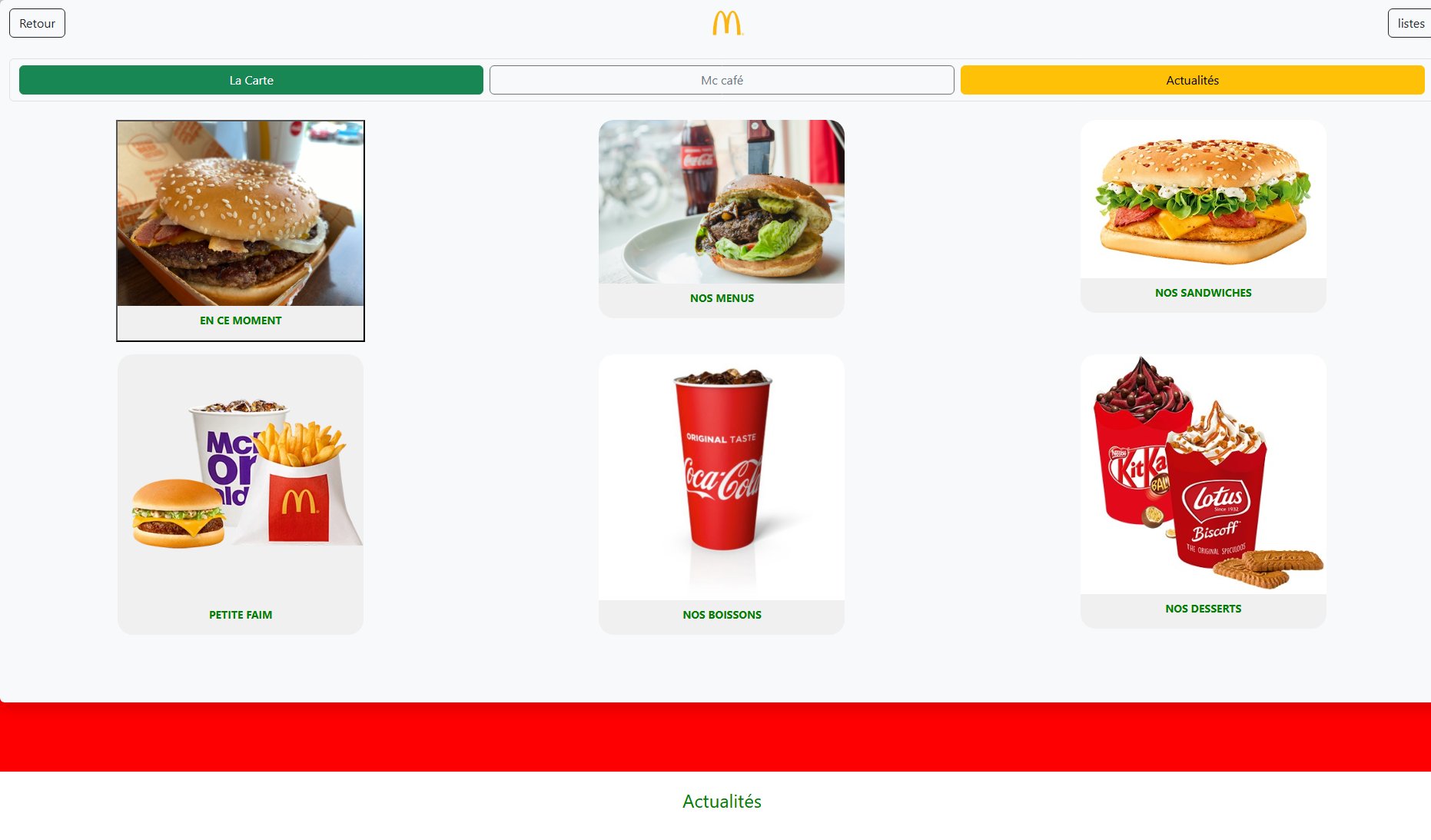 McDonalds orders board group effort work - Frontend Developer Alven.dev